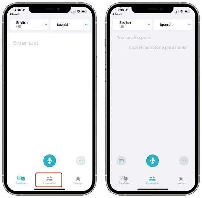 Ciri baharu dalam apl Terjemahan pada iOS 15