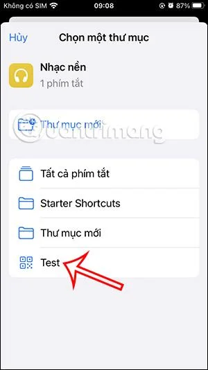 Cara membuat folder pintasan pada Pintasan iPhone