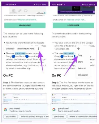 4 cara mudah untuk menyalin dan menampal teks pada Android