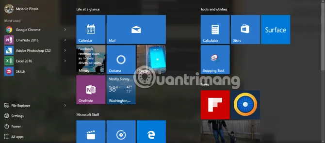 Bagaimana untuk menyesuaikan jubin pada menu Mula Windows
