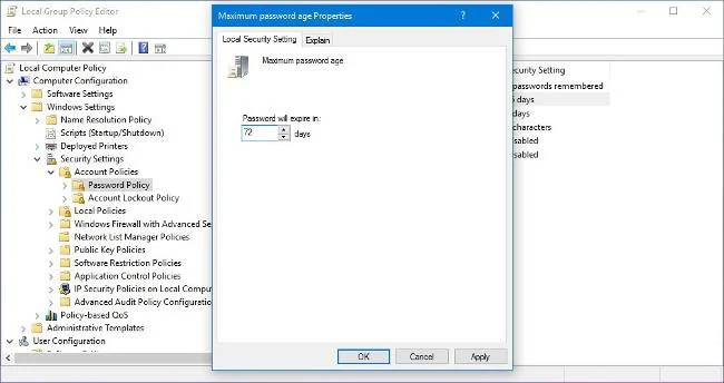 3 manieren om gebruikers te dwingen periodiek wachtwoorden te wijzigen op Windows 10