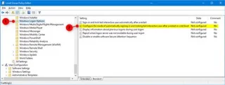 Windows 10da yeniden başlatmanın ardından otomatik oturum açma ve kilitleme nasıl yapılandırılır