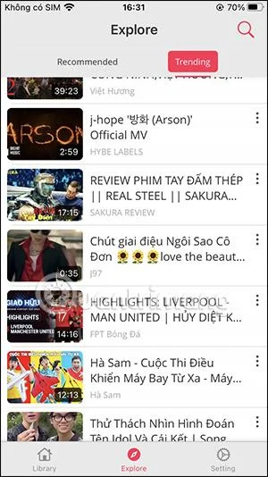 Cara menggunakan MeMusic untuk menonton video pada iPhone