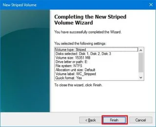 Bagaimana untuk menggabungkan berbilang cakera keras menjadi satu Jilid pada Windows 10