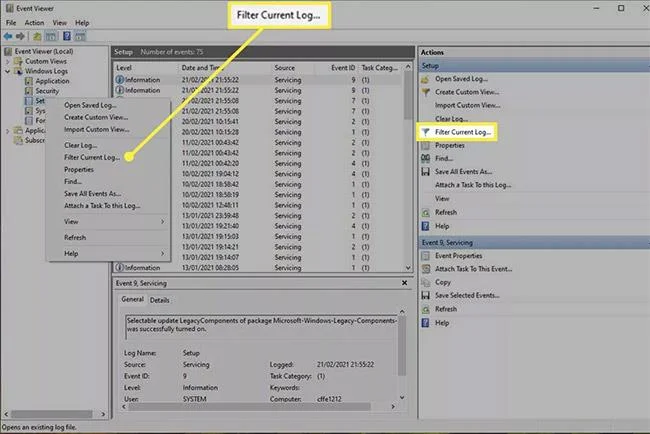 Cara menggunakan Event Viewer dalam Windows 10