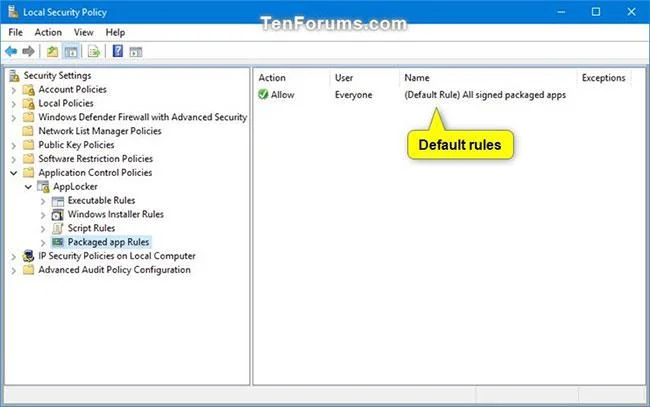 Yürütülebilir dosyaların Windows 10'da çalışmasına izin vermek veya engellemek için AppLocker nasıl kullanılır?