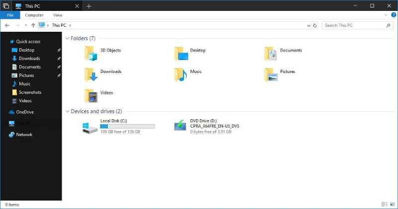 Bagaimana untuk mendayakan Tema Gelap untuk Penjelajah Fail pada Windows 10