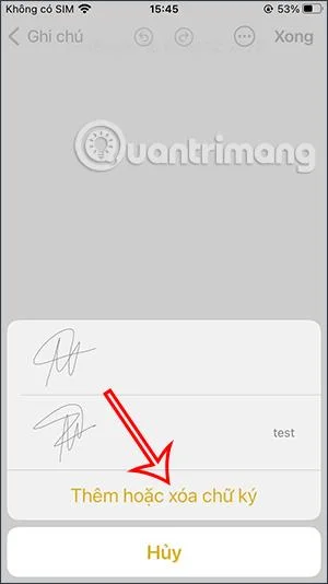 iPhoneのメモに署名を挿入する方法