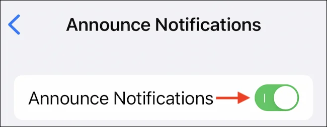 Activer l'annonce des notifications