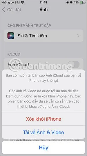 Instructions pour désactiver la synchronisation des photos de l'iPhone avec iCloud