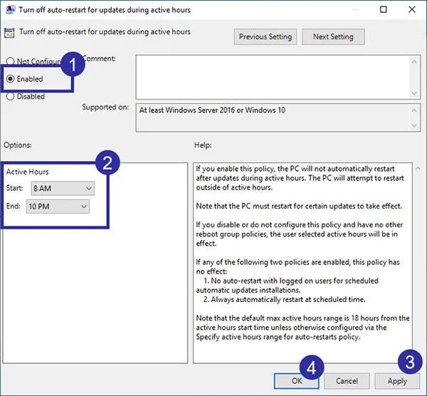Bagaimana untuk mendayakan/melumpuhkan Waktu Aktif pada Windows 10