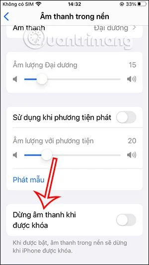 Bagaimana untuk menghidupkan bunyi latar belakang dari skrin utama iPhone