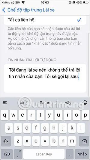 Bagaimana untuk membalas mesej secara automatik pada iPhone