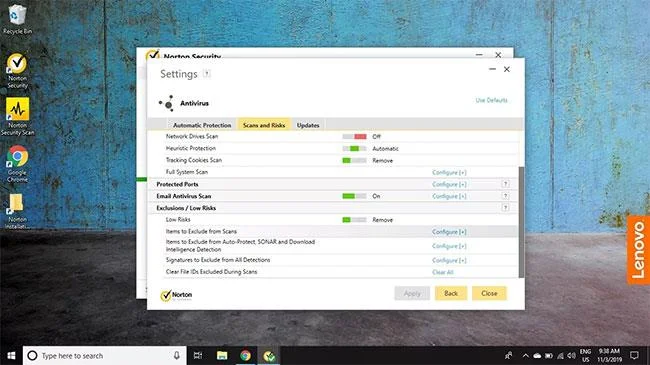 Bagaimana untuk mengecualikan fail semasa mengimbas dengan Norton Antivirus