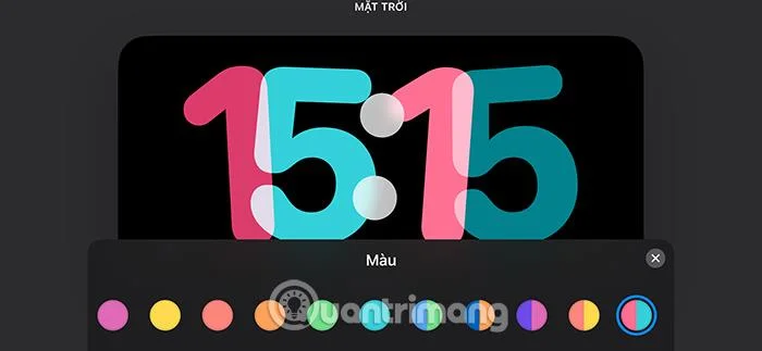 Arahan untuk menukar warna jam dalam iPhone Bersedia