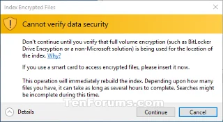 Comment activer/désactiver la fonctionnalité Indexer les fichiers cryptés dans Windows 10
