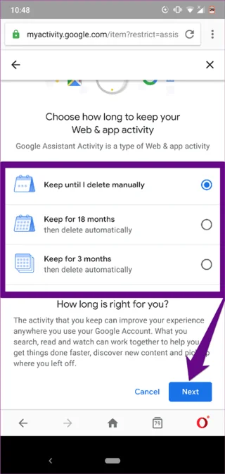 Bagaimana untuk memadamkan sejarah Google Assistant pada Android