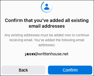 Arahan untuk menyediakan domain e-mel tersuai pada iCloud