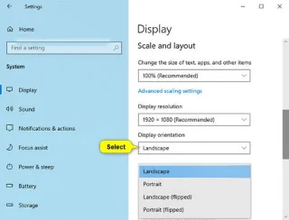 Windows 10 bilgisayar ekranı nasıl döndürülür