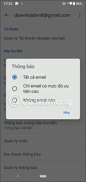 Bagaimana untuk menyesuaikan pemberitahuan Gmail untuk Android