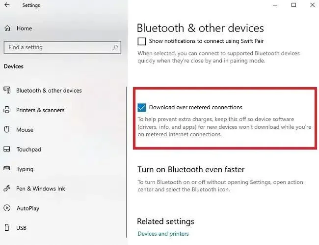 Windows 10'da Bluetooth Ölçülü Bağlantı hatası nasıl düzeltilir