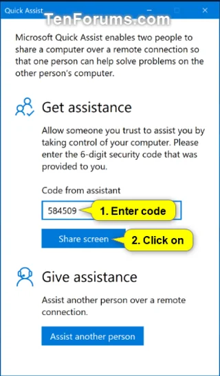 Cara mendapatkan sokongan jauh dengan aplikasi Quick Assist dalam Windows 10