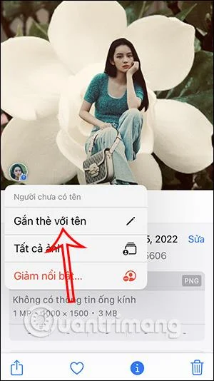 Cara menambah wajah pada foto pada iPhone