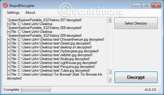 Bagaimana untuk menyahsulit Stupid Ransomware menggunakan StupidDecrypter