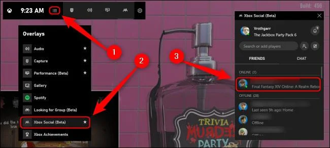 Cara berbual dengan rakan menggunakan Xbox pada Windows 10