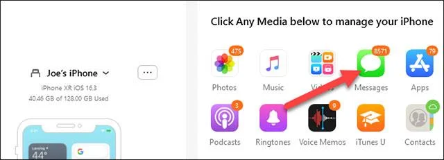 Bagaimana untuk mencetak mesej teks daripada iPhone