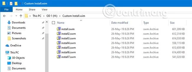 Comment diviser un fichier Install.wim de plus de 4 Go