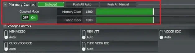 AMD Masterによるメモリクロック設定