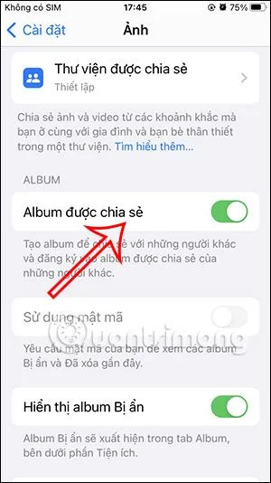 Bagaimana untuk mematikan perkongsian album pada iPhone