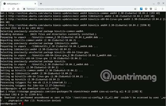 Chrome OS'de Ubuntu Konteynerleri nasıl çalıştırılır