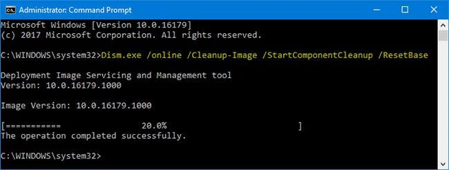 Padam folder WinSxS untuk mengosongkan ruang Windows