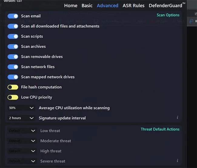 Windows Defender'ı yapılandırmak için DefenderUI nasıl kullanılır?