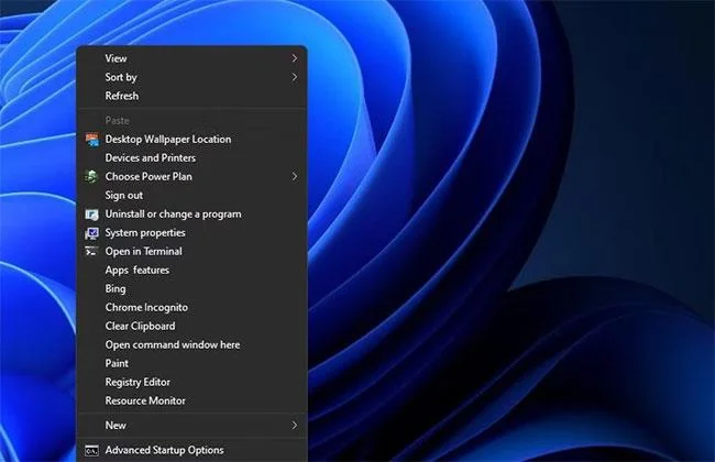 Snelkoppelingen instellen voor de applet Apparaten en printers in Windows 11