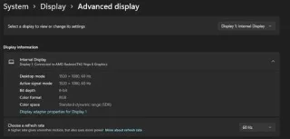 Hoe de vernieuwingsfrequentie op Windows 11 te wijzigen