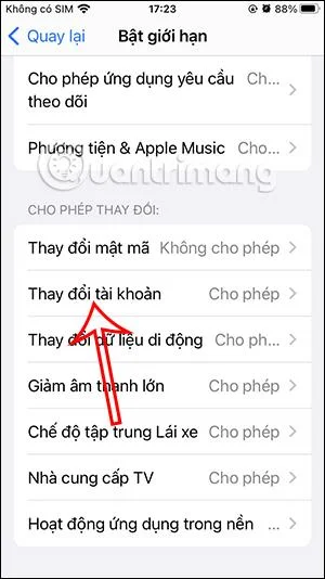 Arahan untuk menyekat orang lain daripada menukar kata laluan iPhone