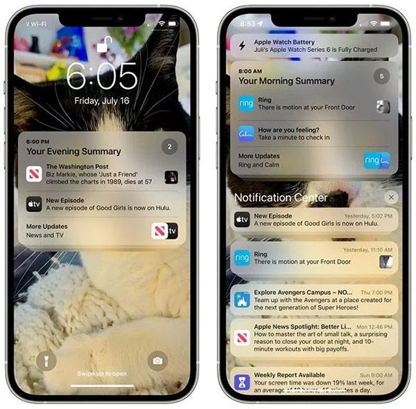 Apakah yang baharu dalam Pemberitahuan pada iOS 15?