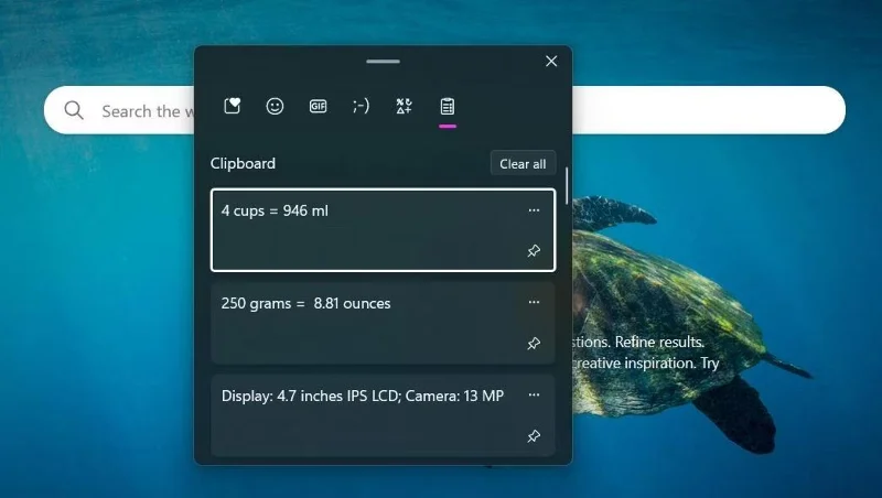 คลิปบอร์ด Windows