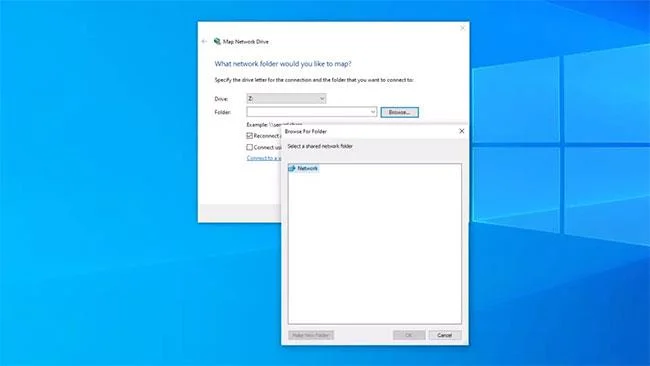 Bagaimana untuk memetakan pemacu rangkaian dalam Windows 10