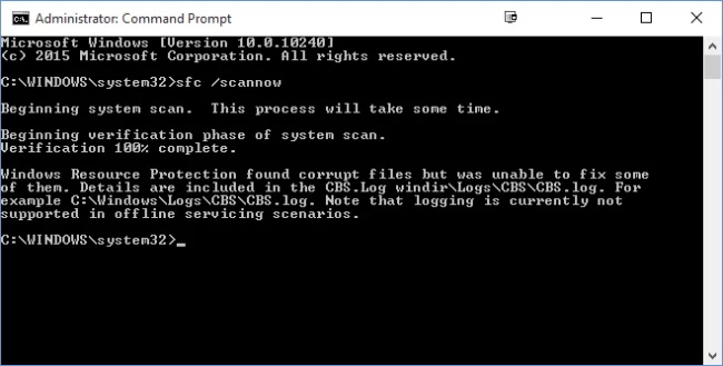 Semak dan betulkan fail sistem yang rosak pada Windows