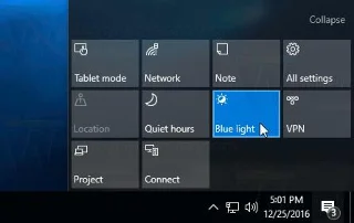 Windows 10'da Mavi Işık modunu etkinleştirin