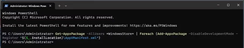 Cara mendaftar semula apl Microsoft Store pada Windows 10/11