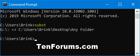 Windows'ta bir klasörü sanal sürücü olarak bağlama