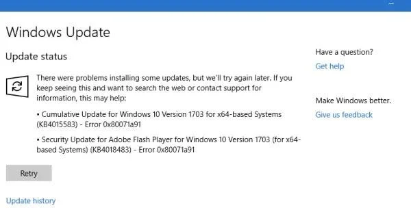 Hoe Windows-updatefout 0x80071a91 op te lossen Hoe Windows-updatefout 0x80071a91 op te lossen