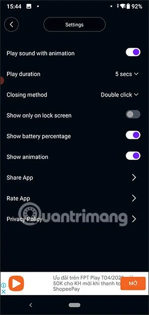 Android でバッテリー充電エフェクトを作成する方法