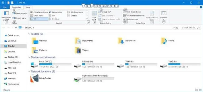Windows 10'da Önbellek Klasör Seçenekleri ve Dosya Gezgini Seçenekleri