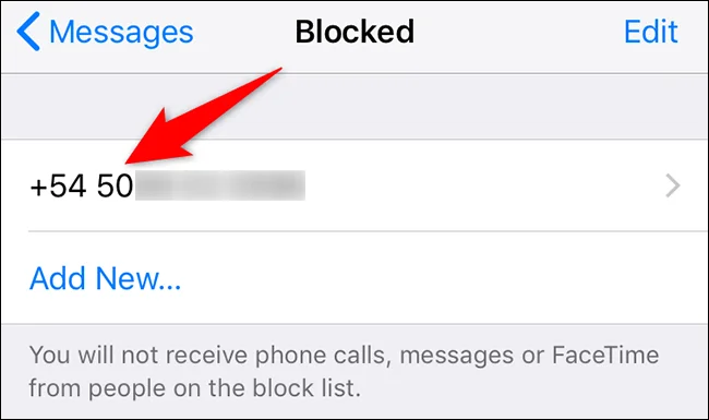 iPhoneでブロックされた電話番号のリストを表示する方法